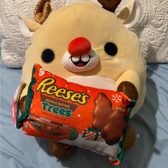 Snackles Christmas Reindeer & Reese’s Peanut Butter 14” Soft Plush Multi color - Picture 2 of 7